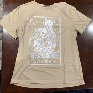 Men’s Large (L) Forever Lovers Beige T-shirt